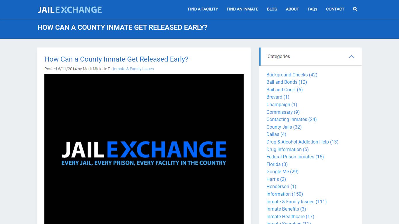 How Can a County Inmate Get Released Early? | JailExchange